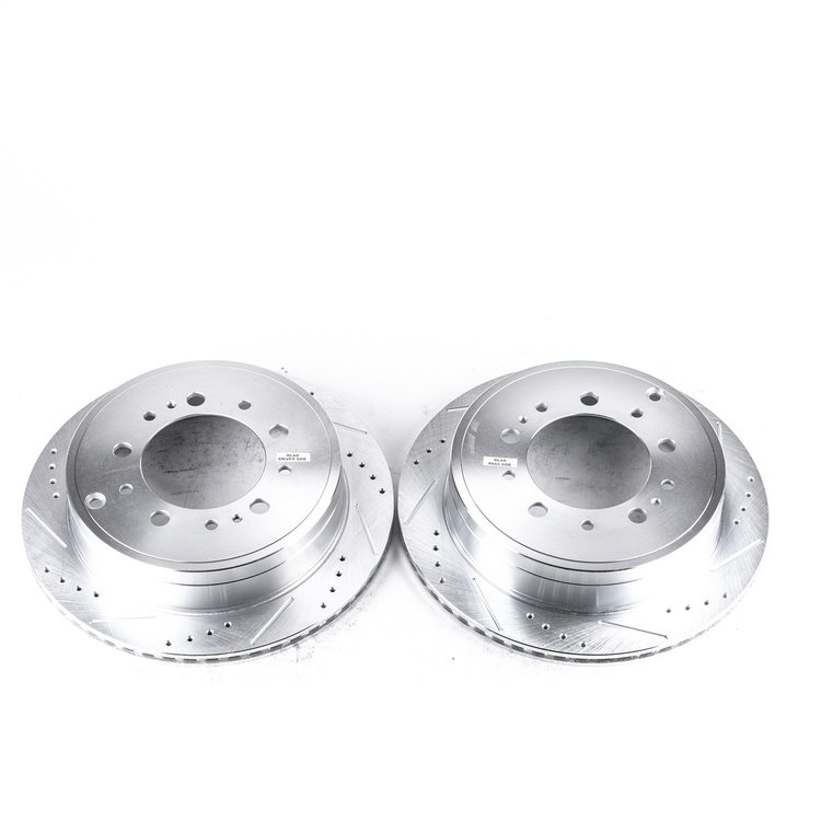 Cross-Drilled and Slotted Brake Rotors Rear