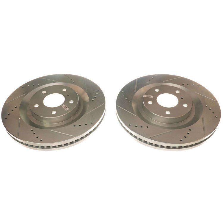 Extreme Performance Drilled And Slotted Front Brake Rotors Fits Late Model Infiniti QX50