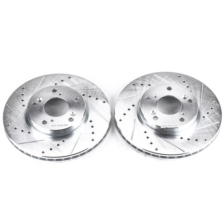 Cross-Drilled and Slotted Brake Rotors Front