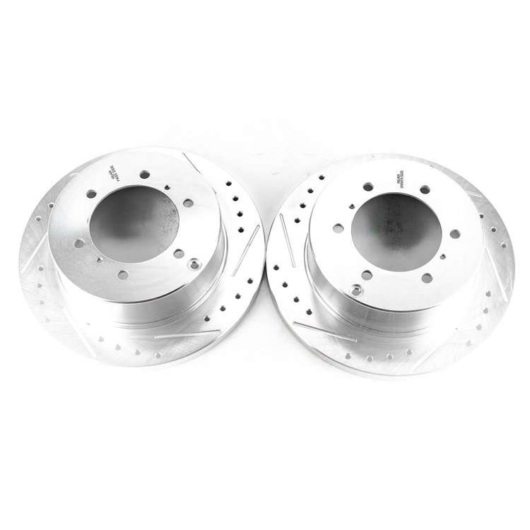 Rear Drilled/Slotted and Zinc-Plated Brake Rotors, 1992 Mitsubishi Montero