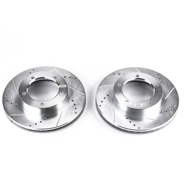 Cross-Drilled and Slotted Brake Rotors Front
