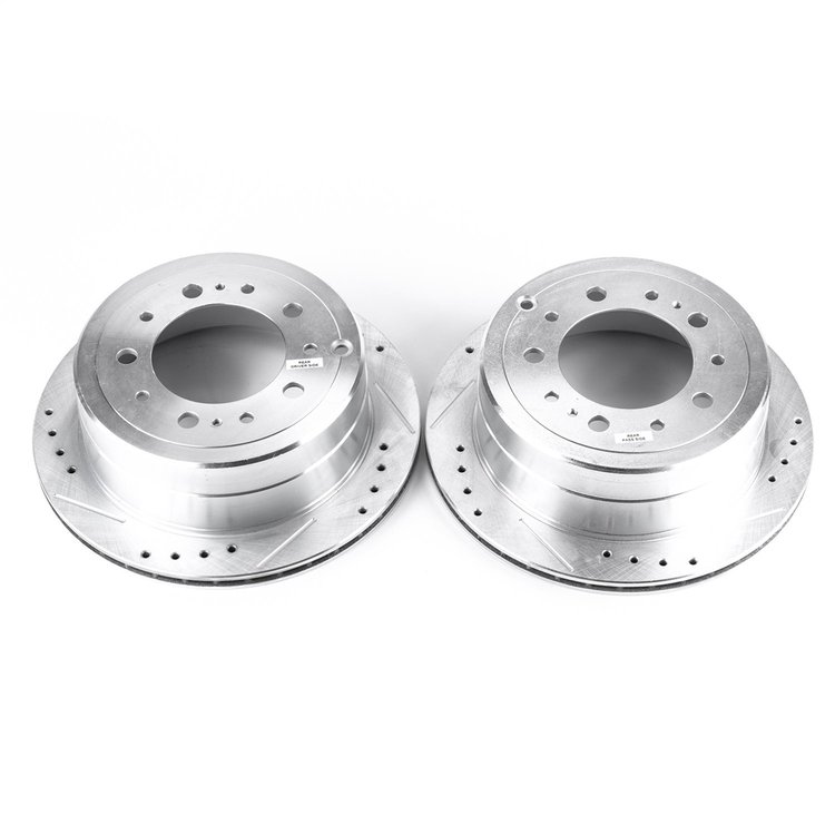 Cross-Drilled and Slotted Brake Rotors Rear