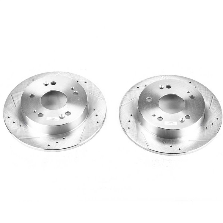Cross-Drilled and Slotted Brake Rotors Rear