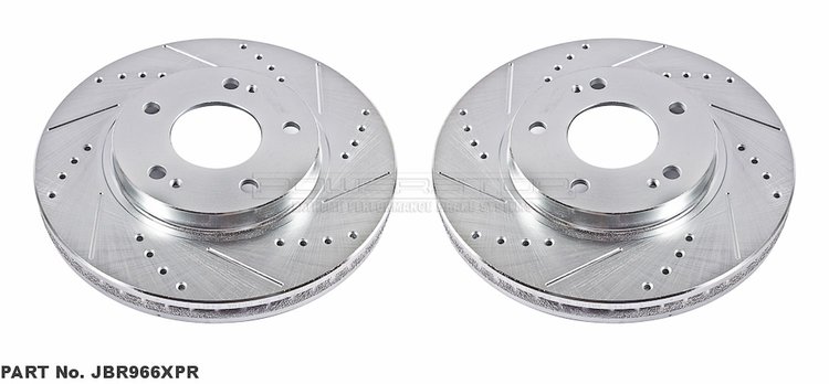 Cross-Drilled and Slotted Brake Rotors Front