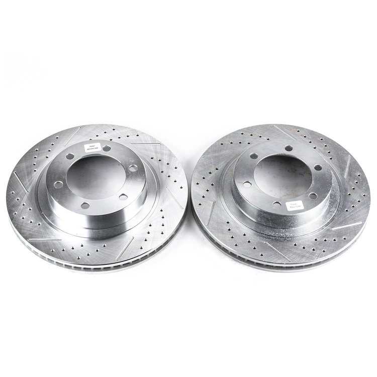 Cross-Drilled and Slotted Brake Rotors Front