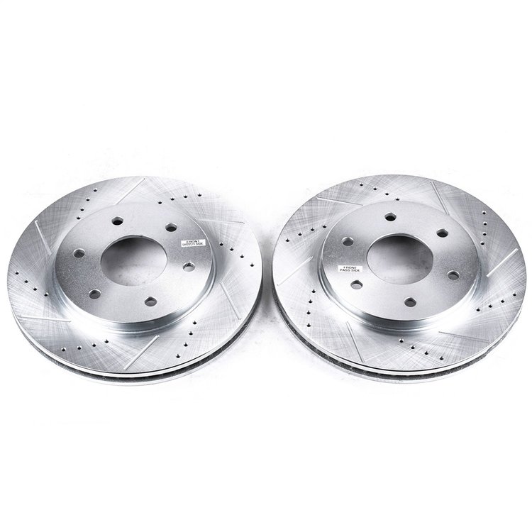 Cross-Drilled and Slotted Brake Rotors Front