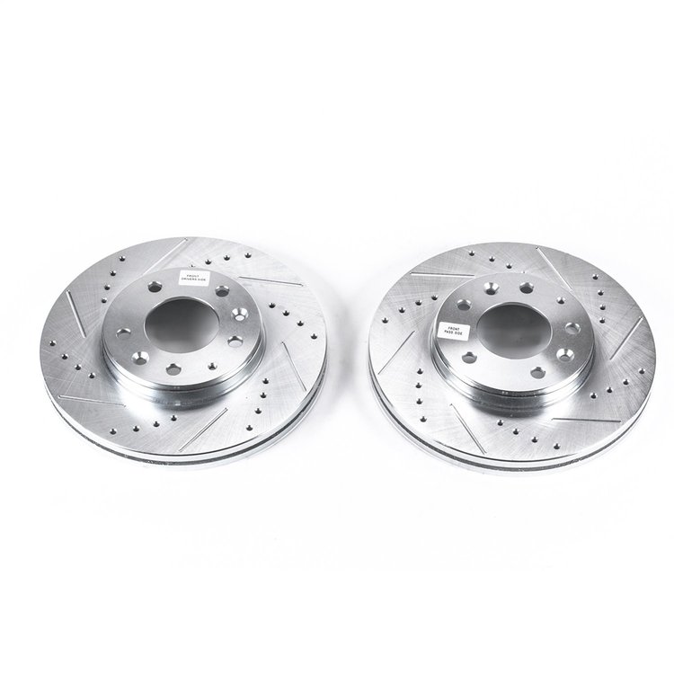 Cross-Drilled and Slotted Brake Rotors Front