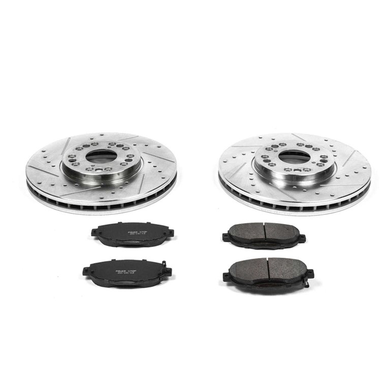 High Performance Brake Upgrade Kit Cross-Drilled and Slotted Rotors