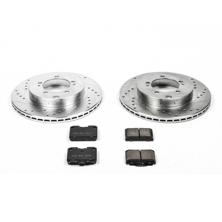 High Performance Brake Upgrade Kit Cross-Drilled and Slotted Rotors