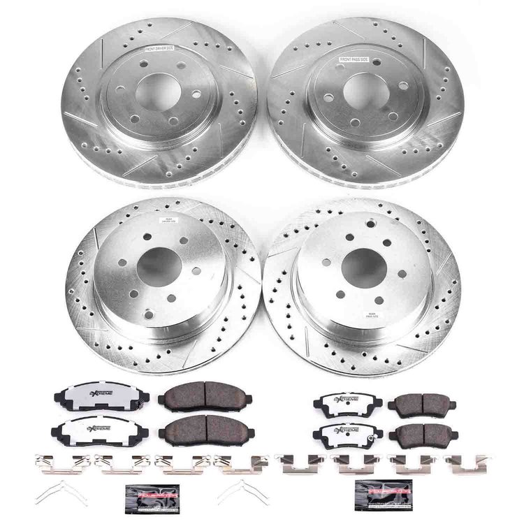 Truck and Towing Z36 Brake Pad & Rotor Kit Cross-Drilled/Slotted Rotors