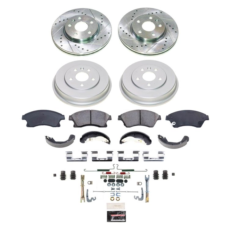 K15488DK Z23 Daily Driver Carbon-Ceramic Pads, Drilled + Slotted Rotors, Drum + Shoe Kit
