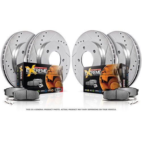 Truck and Towing Z36 Brake Pad & Rotor Kit Cross-Drilled/Slotted Rotors