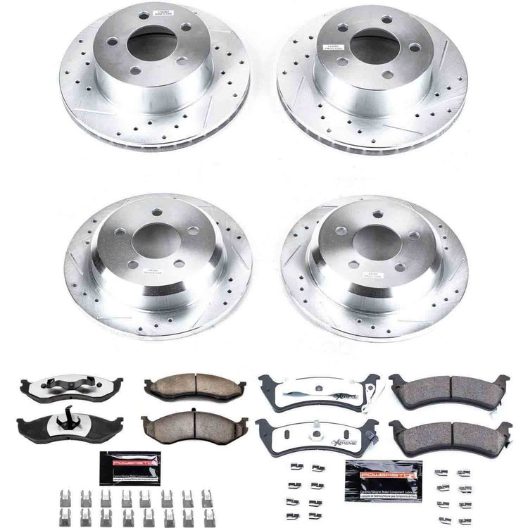 Truck and Towing Z36 Brake Pad & Rotor Kit Cross-Drilled/Slotted Rotors