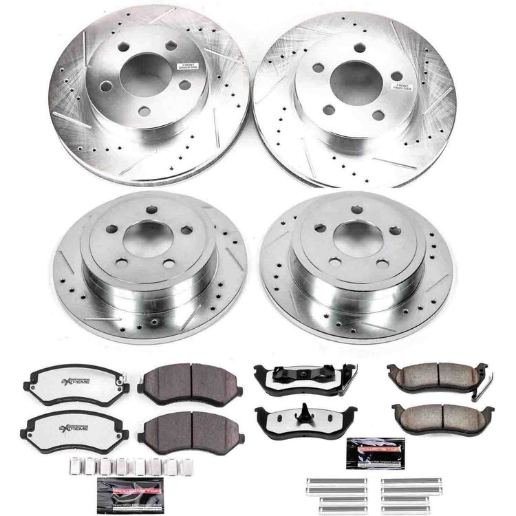 Truck and Towing Z36 Brake Pad & Rotor Kit Cross-Drilled/Slotted Rotors