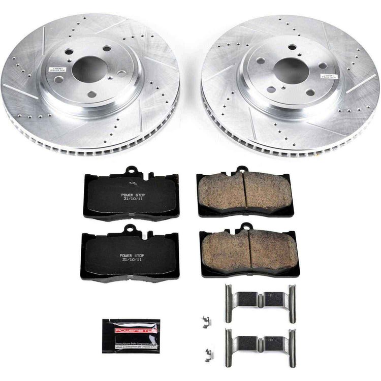 High Performance Brake Upgrade Kit Cross-Drilled and Slotted Rotors