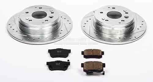 High Performance Brake Upgrade Kit Cross-Drilled and Slotted Rotors
