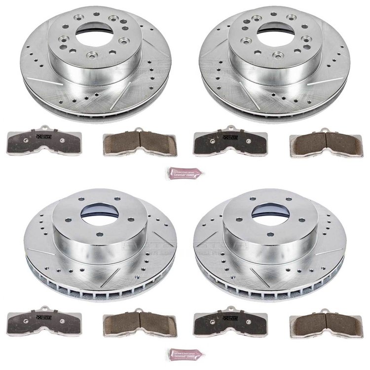 Street Warrior Brake Upgrade Kit Cross-Drilled and Slotted Rotors Z26 Extreme Street Performance Bra
