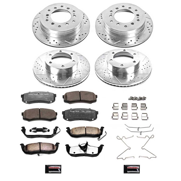 Truck and Towing Z36 Brake Pad & Rotor Kit Cross-Drilled and Slotted Rotors Z36 Carbon Ceramic Brake