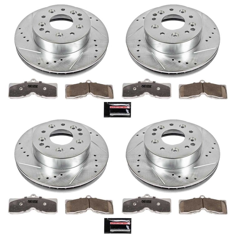 Street Warrior Brake Upgrade Kit Cross-Drilled and Slotted Rotors Z26 Extreme Street Performance Bra