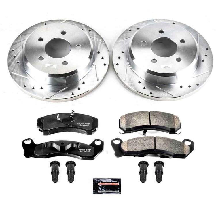 Performance Brake Upgrade Kit Front Incl. Silver Zinc Plated Cross-Drilled And Slotted Rotors w/Z16 Ceramic Scorched Brake Pads