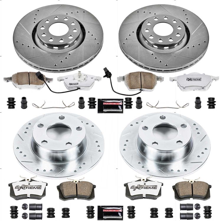 Street Warrior Brake Upgrade Kit Cross-Drilled and Slotted Rotors Z26 Extreme Street Performance Bra