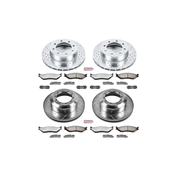 Truck and Towing Z36 Brake Pad & Rotor Kit Cross-Drilled and Slotted Rotors Z36 Carbon Ceramic Brake