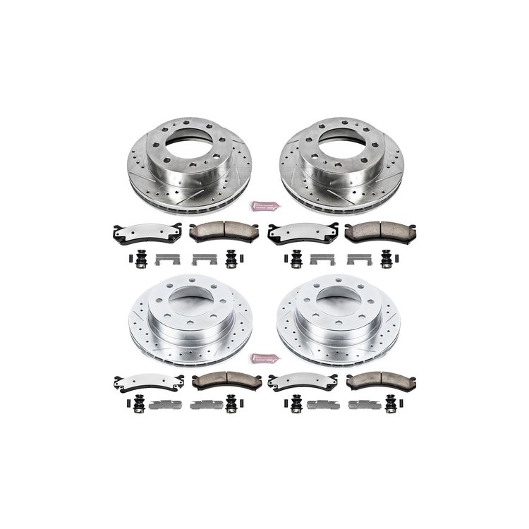 Truck and Towing Z36 Brake Pad & Rotor Kit Cross-Drilled and Slotted Rotors Z36 Carbon Ceramic Brake
