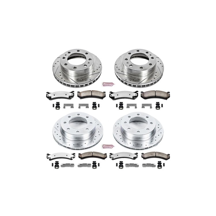 Truck and Towing Z36 Brake Pad & Rotor Kit Cross-Drilled and Slotted Rotors Z36 Carbon Ceramic Brake