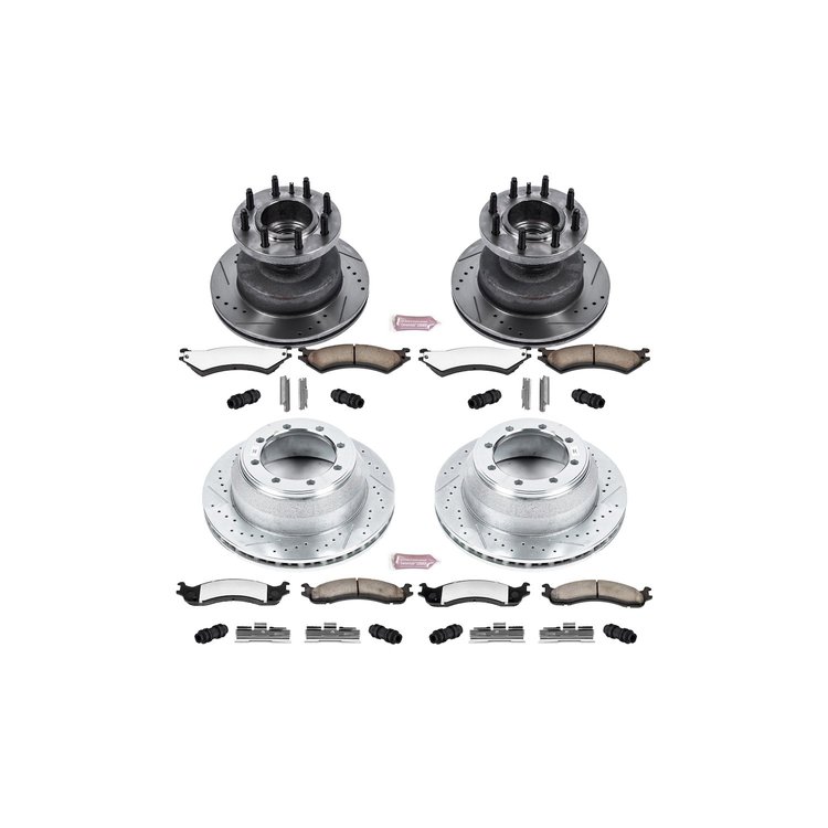 Truck and Towing Z36 Brake Pad & Rotor Kit Cross-Drilled and Slotted Rotors Z36 Carbon Ceramic Brake