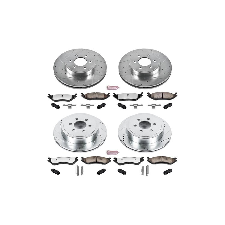 Truck and Towing Z36 Brake Pad & Rotor Kit Cross-Drilled and Slotted Rotors Z36 Carbon Ceramic Brake