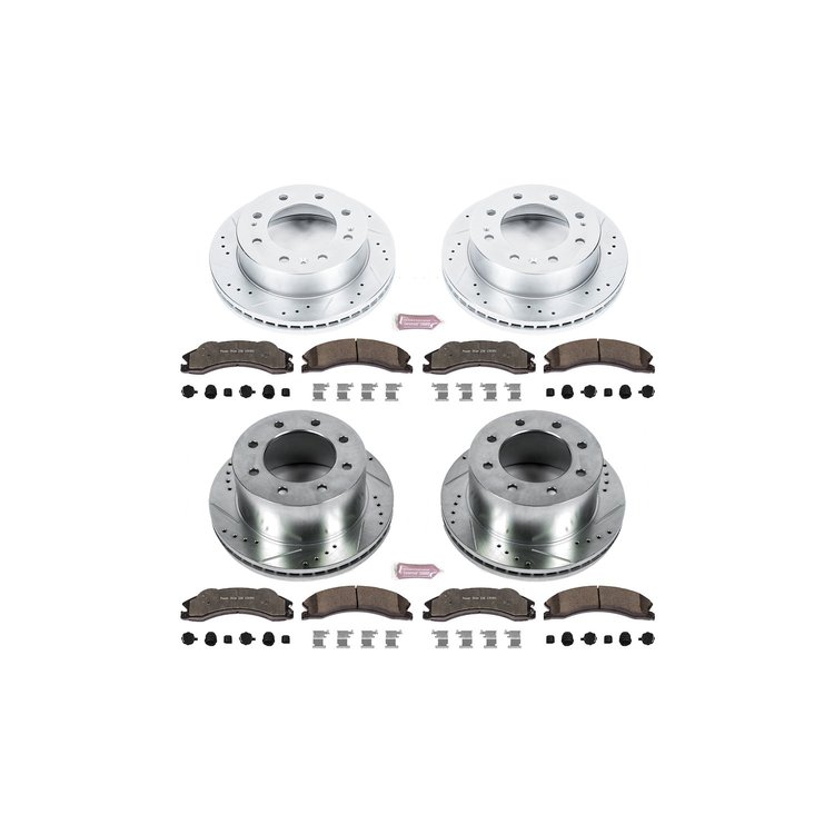 Truck and Towing Z36 Brake Pad & Rotor Kit Cross-Drilled and Slotted Rotors Z36 Carbon Ceramic Brake