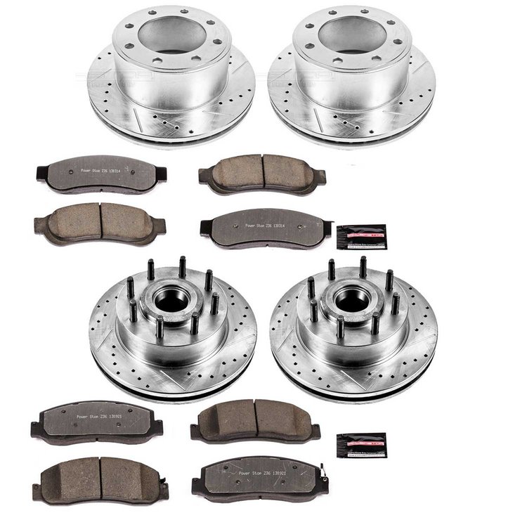 Truck and Towing Z36 Brake Pad & Rotor Kit Cross-Drilled and Slotted Rotors Z36 Carbon Ceramic Brake
