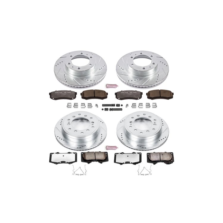 Truck and Towing Z36 Brake Pad & Rotor Kit Cross-Drilled and Slotted Rotors Z36 Carbon Ceramic Brake