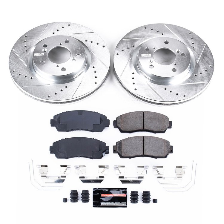 High Performance Brake Upgrade Kit Cross-Drilled and Slotted Rotors