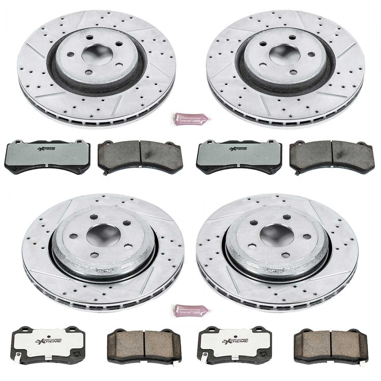Street Warrior Brake Upgrade Kit Cross-Drilled and Slotted Rotors Z26 Extreme Street Performance Bra