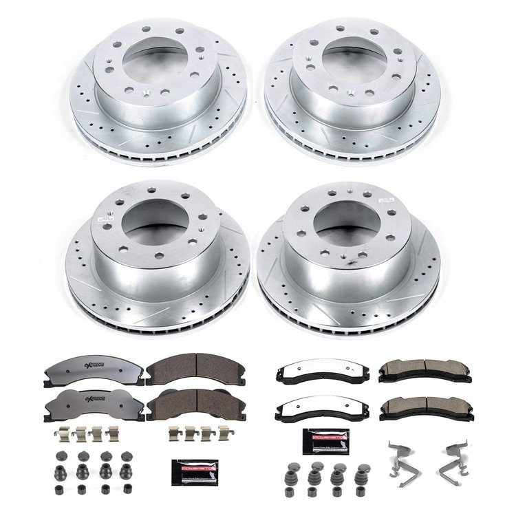 Truck and Towing Z36 Brake Pad & Rotor Kit Cross-Drilled and Slotted Rotors Z36 Carbon Ceramic Brake