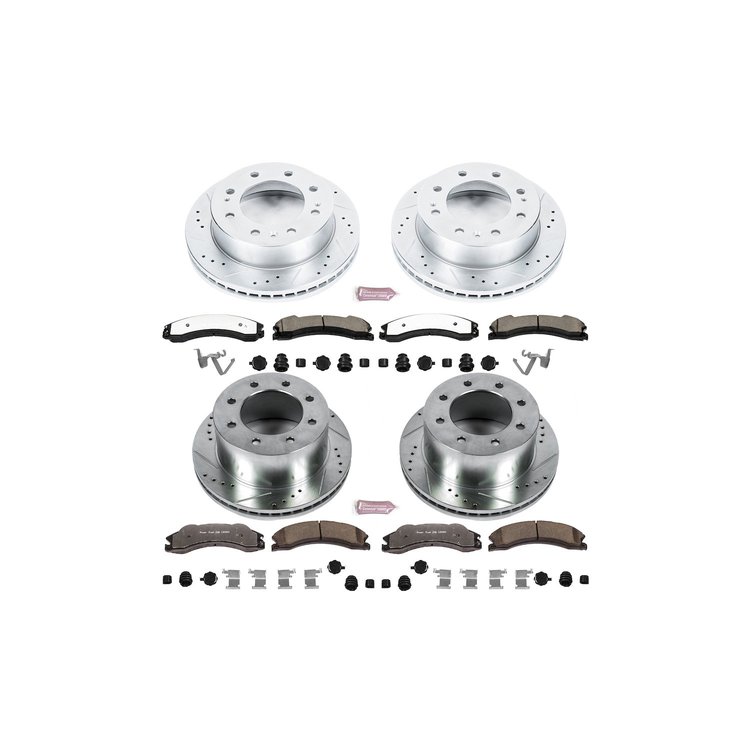 Truck and Towing Z36 Brake Pad & Rotor Kit Cross-Drilled and Slotted Rotors Z36 Carbon Ceramic Brake