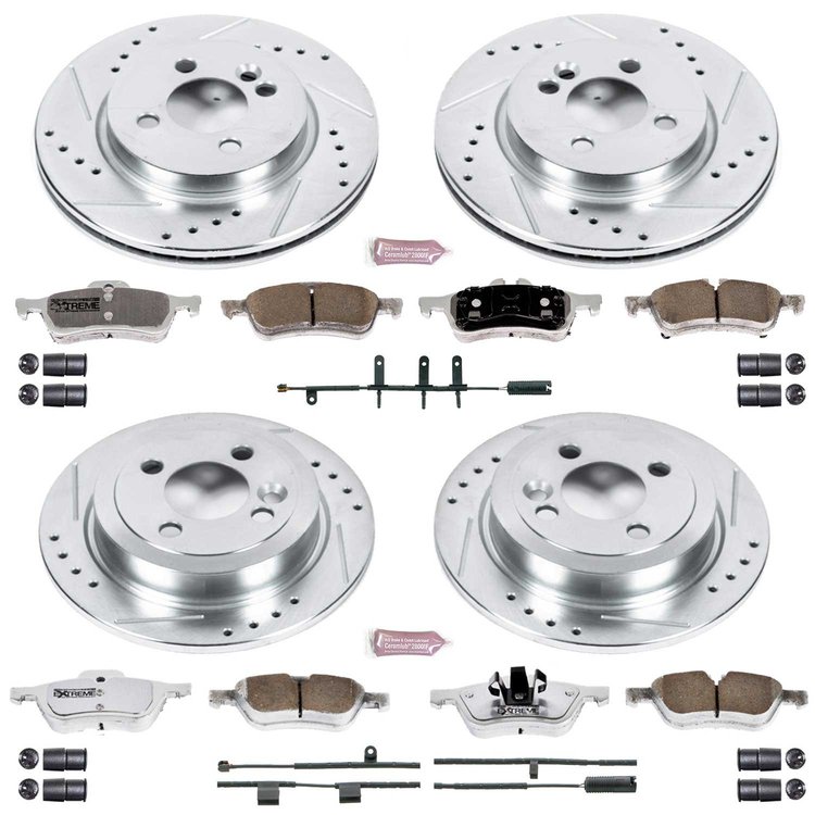 Street Warrior Brake Upgrade Kit Cross-Drilled and Slotted Rotors Z26 Extreme Street Performance Bra