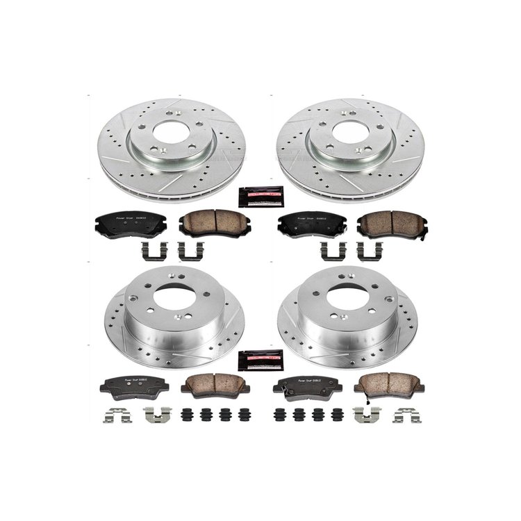 1 CLICK BRAKE KIT W/HDW Front & Rear 2012-2013 KIA SOUL/