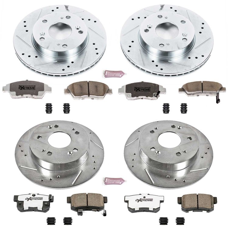 Street Warrior Brake Upgrade Kit Cross-Drilled and Slotted Rotors Z26 Extreme Street Performance Bra