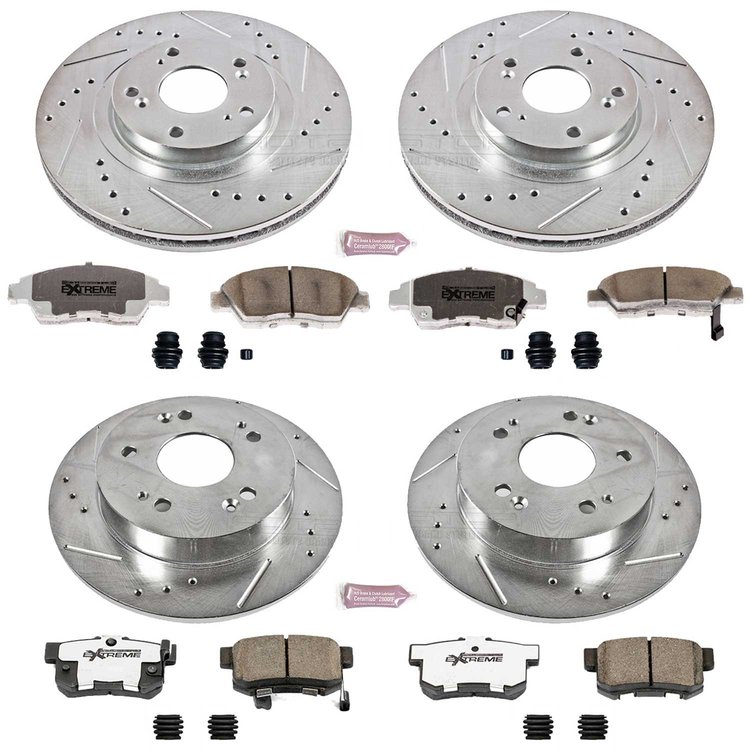 Street Warrior Brake Upgrade Kit Cross-Drilled and Slotted Rotors Z26 Extreme Street Performance Bra