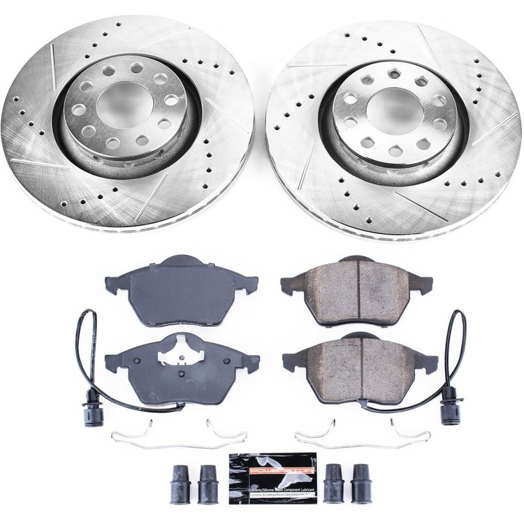 High Performance Brake Upgrade Kit Cross-Drilled and Slotted Rotors
