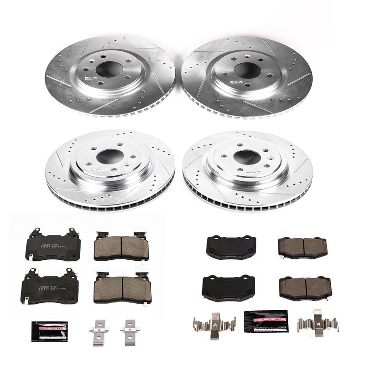 1 CLICK BRAKE KIT W/HDW Front & Rear 2014-2015 CHEVROLET CORVETTE/