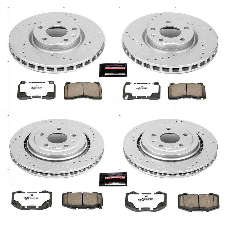 Street Warrior Brake Upgrade Kit Cross-Drilled and Slotted Rotors Z26 Extreme Street Performance Bra