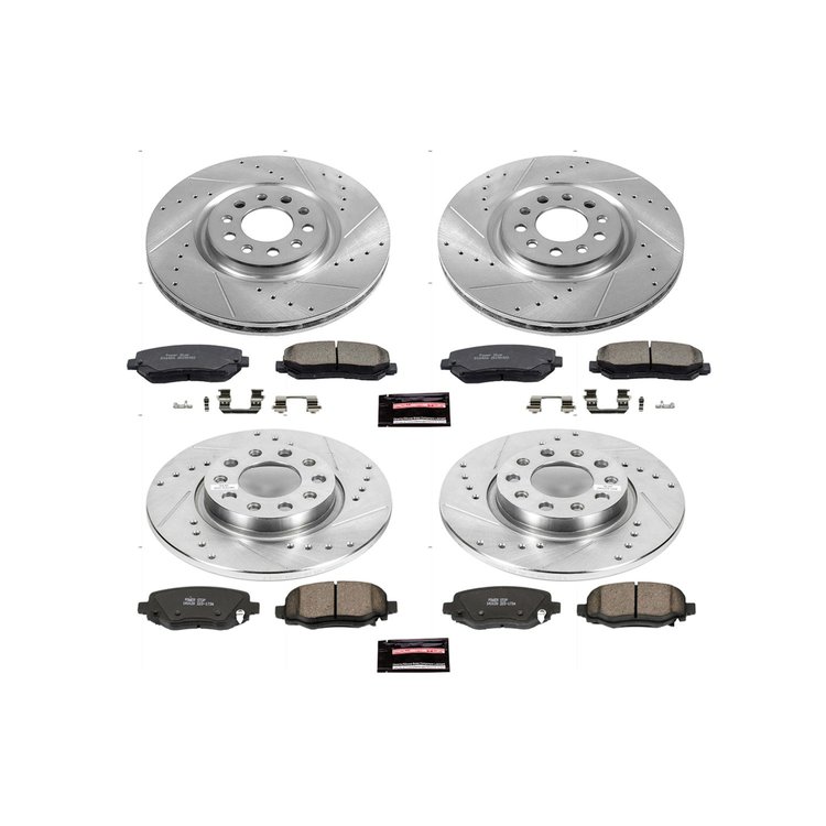 1 CLICK BRAKE KIT W/HDW Front & Rear 2014-2016 JEEP CHEROKEE/