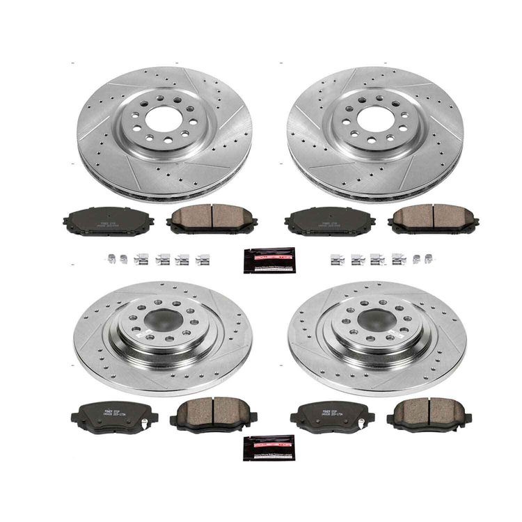 1 CLICK BRAKE KIT W/HDW Front & Rear 2014-2016 JEEP CHEROKEE/