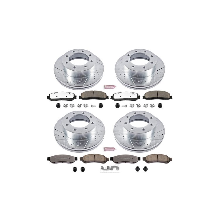 Truck and Towing Z36 Brake Pad & Rotor Kit Cross-Drilled and Slotted Rotors Z36 Carbon Ceramic Brake