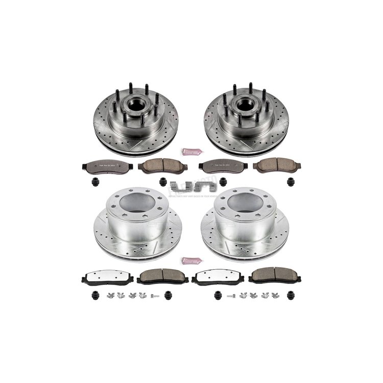 Truck and Towing Z36 Brake Pad & Rotor Kit Cross-Drilled and Slotted Rotors Z36 Carbon Ceramic Brake