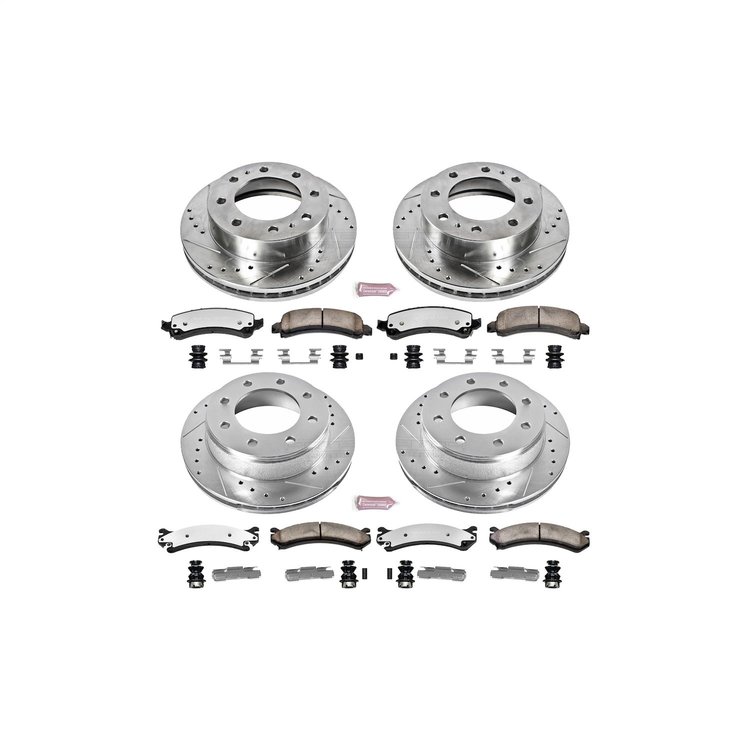 Truck and Towing Z36 Brake Pad & Rotor Kit Cross-Drilled and Slotted Rotors Z36 Carbon Ceramic Brake