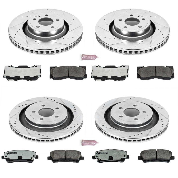 Street Warrior Brake Upgrade Kit Cross-Drilled and Slotted Rotors Z26 Extreme Street Performance Bra
